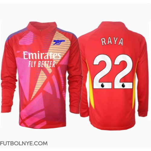 Camiseta Arsenal David Raya #22 Portero Visitante Equipación 2024-25 manga larga